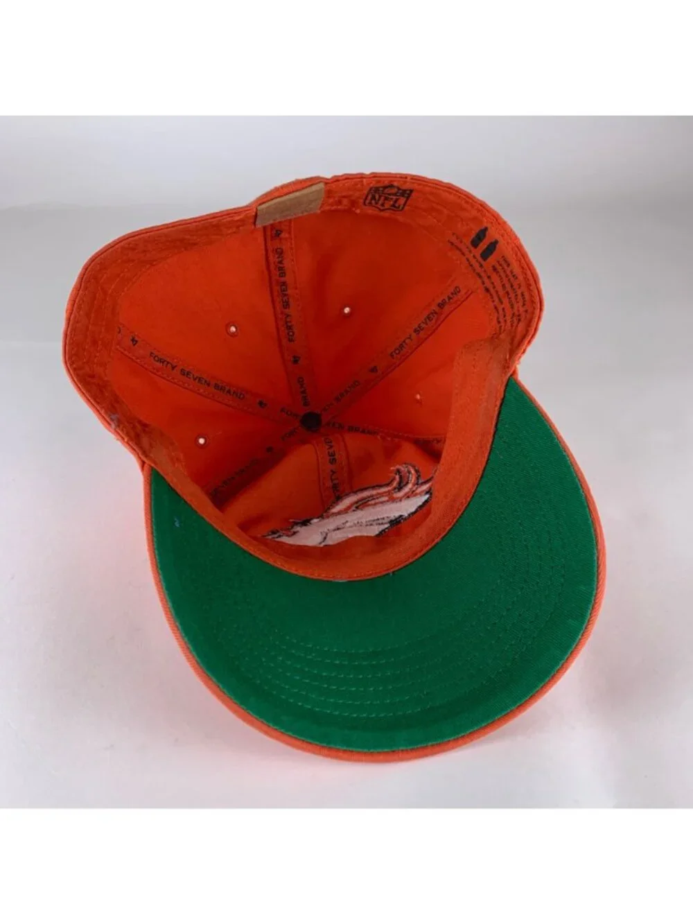 Denver Broncos NFL Orange 47 Brand Franchise Fitted Hat Mens Large